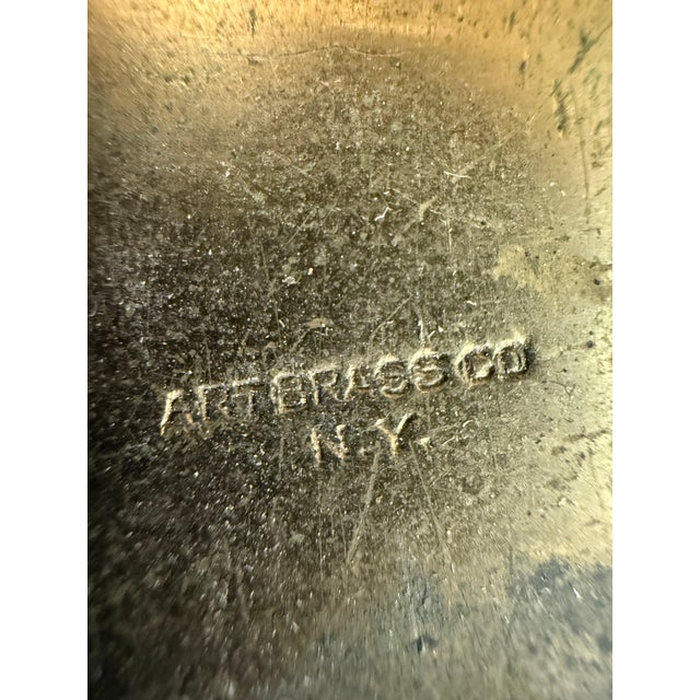 Brass Antique Brass Elk Stag Book Ends / Letter Holder by ArtBrass of New York For Sale - Image 8 of 12