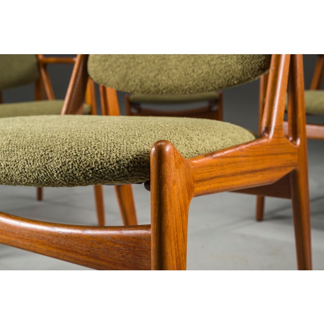 Danish Ella Chairs in Teak attributed to Arne Vodder for Vamo Sønderborg, 1960s, Set of 6 For Sale - Image 10 of 18