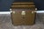 This beautiful and very rare Louis Vuitton trunk features hand painted stenciled monogram canvas, chocolate color leather...