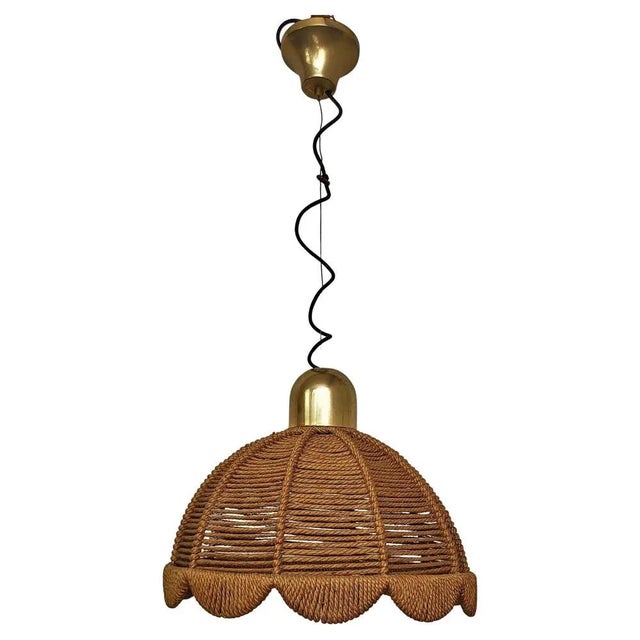 Gold Italian Pendant in Gilt Brass, 1960s For Sale - Image 8 of 8