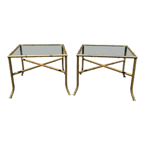 Pair of Faux Bamboo End Tables of Coffee Tables