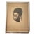 1970s Black Art Framed Black and White Portrait Drawing of a Young Person For Sale