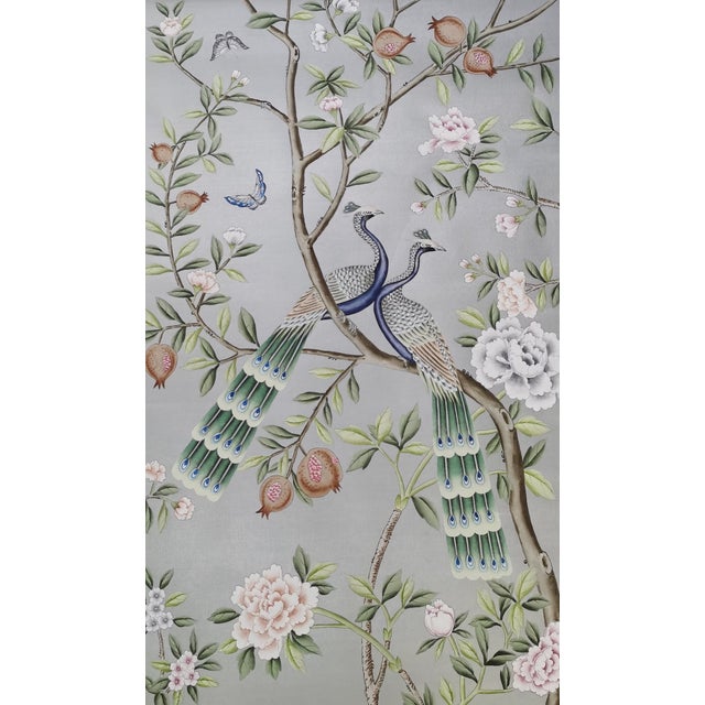 Not Yet Made - Made To Order Hand-Painted Chinoiserie Peacock Wall Panel – Luxury Botanical Bird & Floral Art, Statement Wall Decor, Unframed 30x48” For Sale - Image 5 of 6
