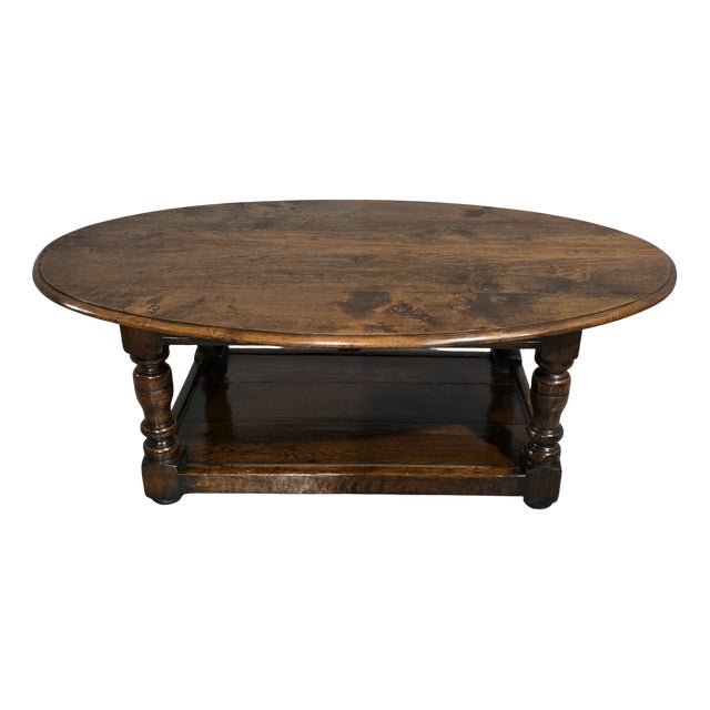 Oak Plank Coffee Table, 1920 For Sale