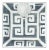 Greek Key Small Square Tray in Graphite For Sale