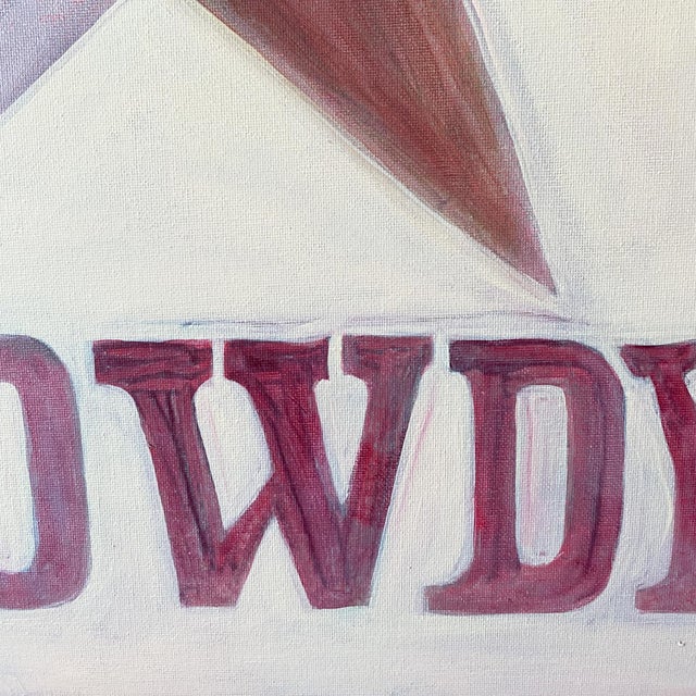 Original Western Star Painting “Howdy” – Framed Rustic Americana Wall Art – Red Star Acrylic on Canvas For Sale - Image 4 of 5