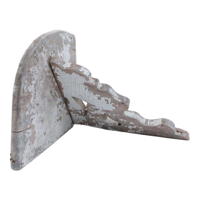 Rustic French Farmhouse Corner Wall -Mount Shelf For Sale