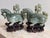 2 Antique Chinese Dragon Celadon Jade Vessels Custom Stands Qing Republic Era For Sale - Image 9 of 12
