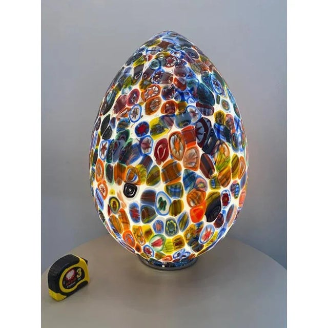 Floreal Multicolored Murrine Murano Glass Egs Table Lamp Murano multicolored millefiori Murrine make up this scenographic...