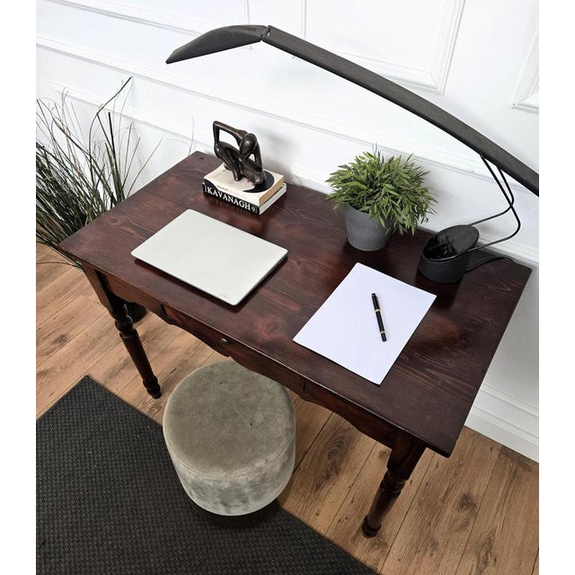 Antique Italian Walnut Desk, 1890s For Sale - Image 6 of 11