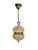 Metal Vintage French Cut Pressed Glass Spheres Pendant Lamp, 1940s For Sale - Image 7 of 10