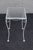 Vintage Wrought Iron And Glass Patio Side Table For Sale - Image 11 of 15