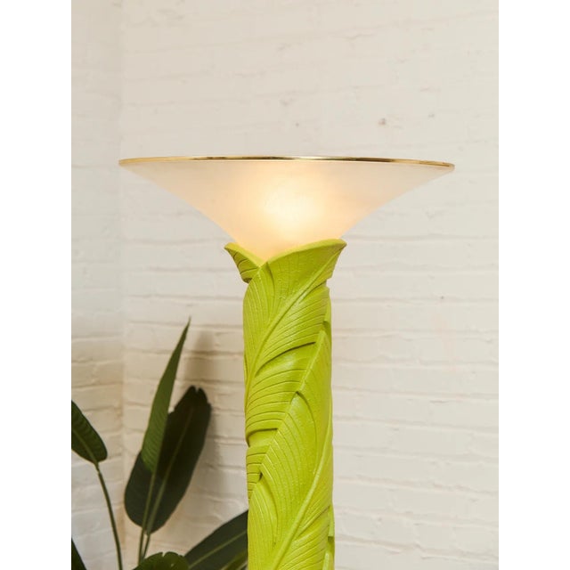 Modern Mid 20th Century Chartreuse Green Post Modern Floor Lamp For Sale - Image 3 of 8