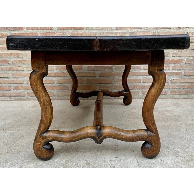 Wood Early 20th Century French Country Oak Side Table, 1940s For Sale - Image 7 of 11