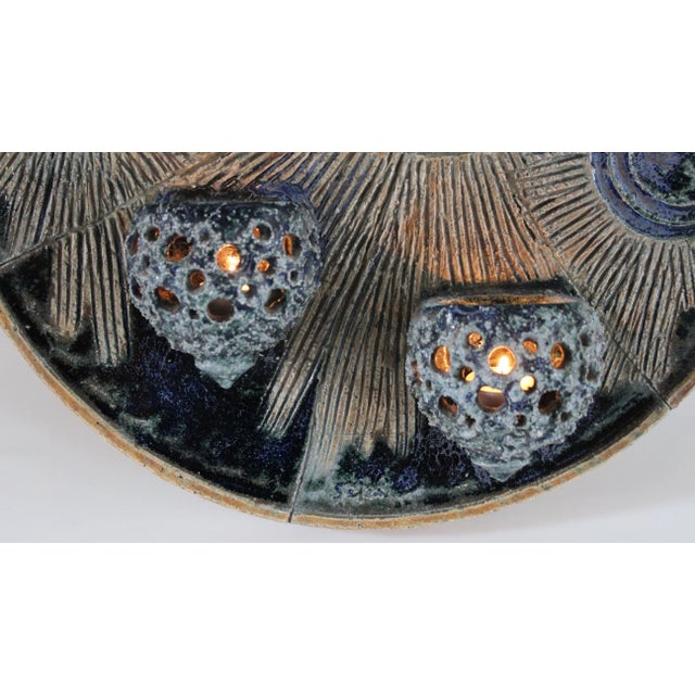 Gray Brutalist Wall Relief Light by Fridtjof Sejersen, Denmark, 1970s For Sale - Image 8 of 14