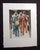 "Les Musiciens" Vintage Aquatint Etching by Roger Hebbelinck Hand signed and titled by the artist in pencil unframed Color...