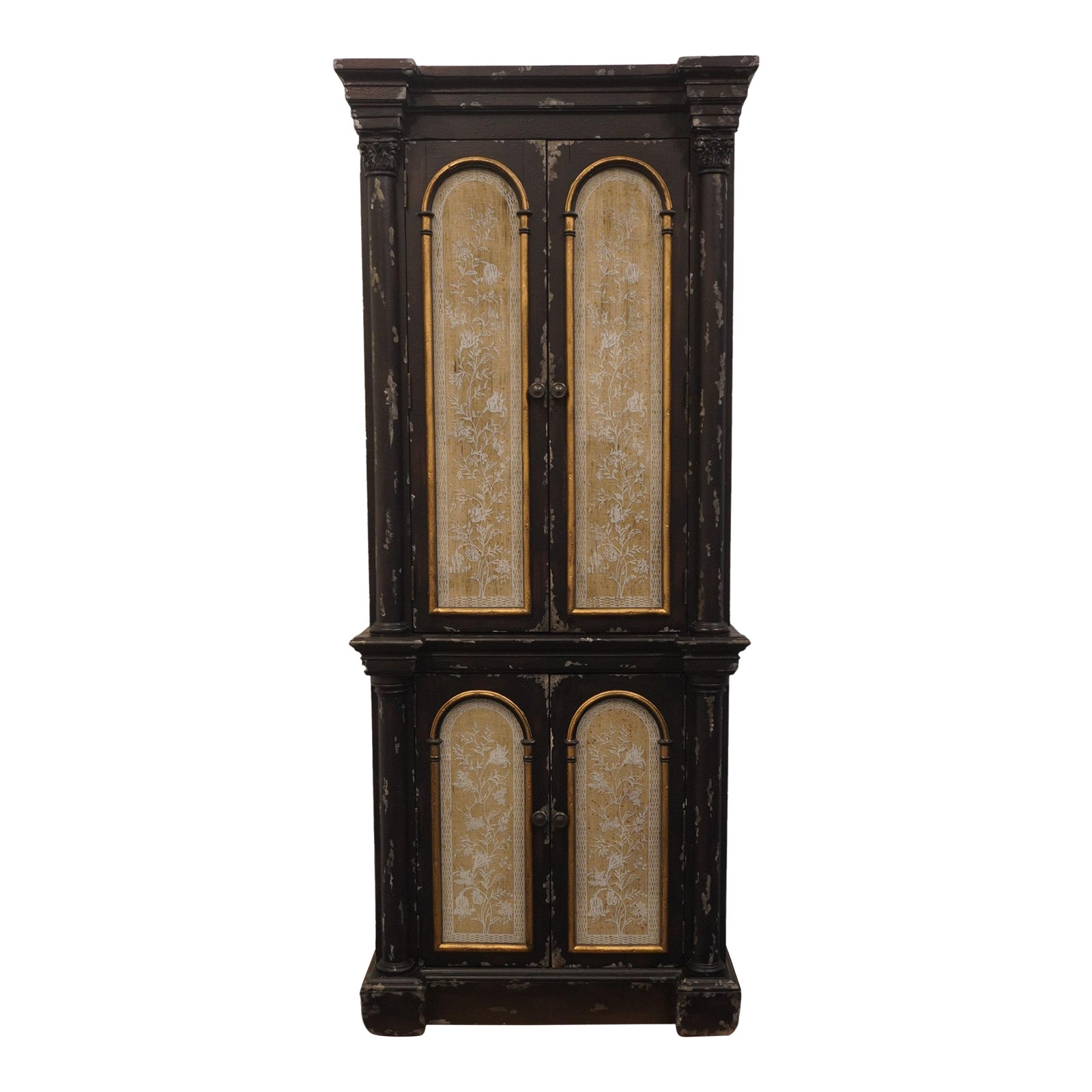 Hooker Furniture Rustic European Style 35" Antiqued Black and Gold Wall ...