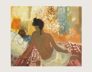1990s Nancy Delouis Nu à La Dentelle Lithograph