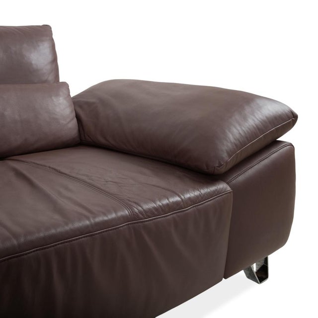 Modern MR680 Corner Sofa in Brown Leather from Musterring For Sale - Image 3 of 12