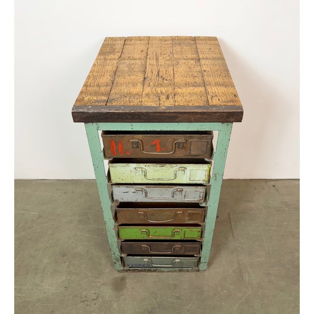 Mid-Century Modern Vintage Industrial Iron Chest of Drawers, 1950s For Sale - Image 3 of 15