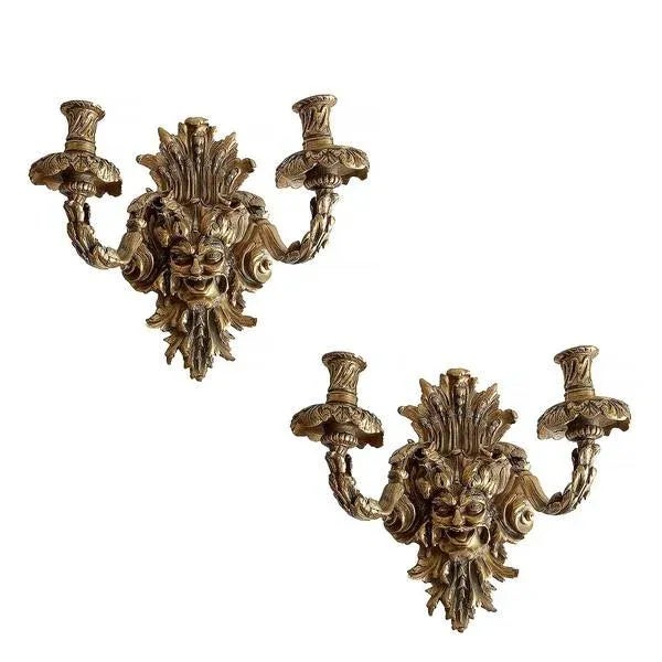 1990s Vintaged Finish European Gold Candle Sconces - a Pair For Sale - Image 9 of 9