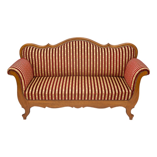 Loveseat in Silk Fabric, 1930s For Sale
