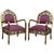 20th Century French Pair of Gold Brass and Bronze Armchairs with Red Upholstery For Sale - Image 9 of 18