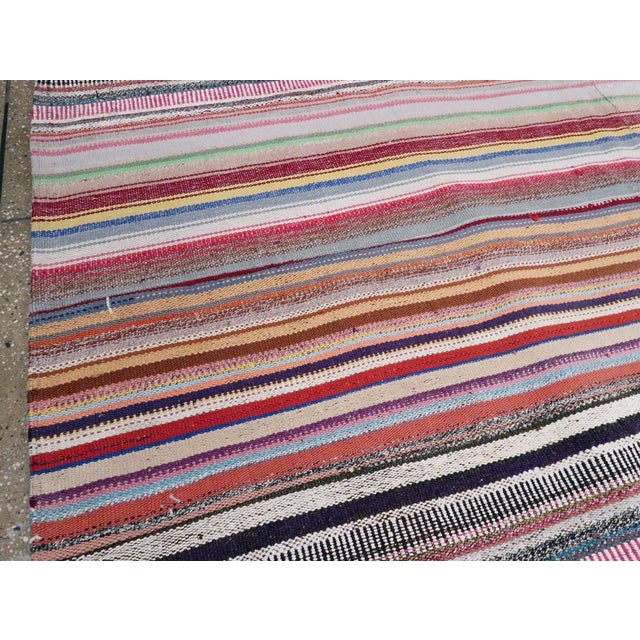 Mid-Century Modern Galerie Shabab Collection Mid-20th Century Turkish Flatweave Kilim Carpet For Sale - Image 3 of 7