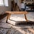 Early 21st Century Vintage Hand Made Oak Wabi Sabi Bench Signed Neil Panyik For Sale - Image 5 of 9