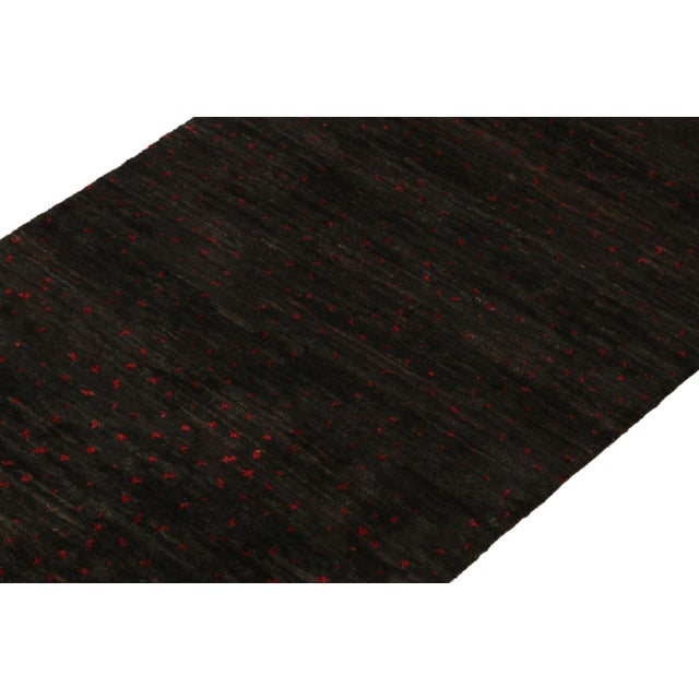 Rug & Kilim 2010s Rug & Kilim’s Modern Runner in Black With Red Dots Pattern For Sale - Image 4 of 8