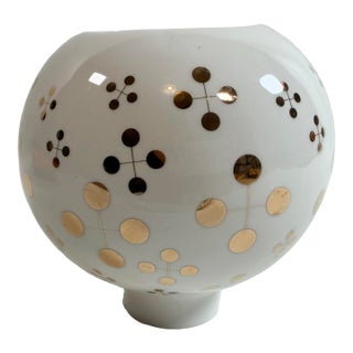 Jonathan Adler Gold Dot Futura Atomic Starburst Vase 7” For Sale