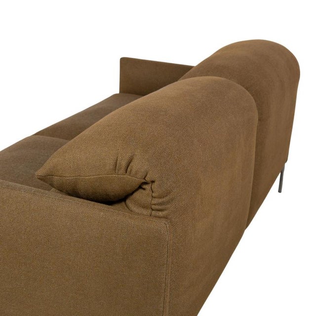 Cor Avalanche Fabric Two-Seater Brown Bronze Manual Function Sofa Couch For Sale - Image 9 of 17