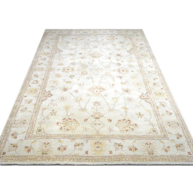 1960s Turkish Oushak Rug For Sale In Los Angeles - Image 6 of 6