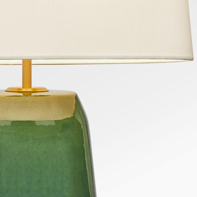 Contemporary Hable by Visual Comfort Studio Nell Table Lamp in Green Ceramic For Sale - Image 3 of 5
