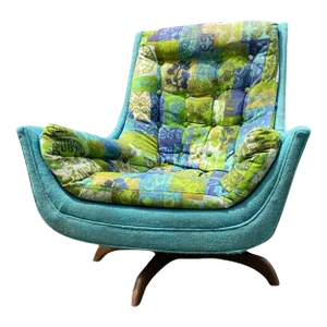 Mid Century Adrian Pearsall Swivel Base Armchair