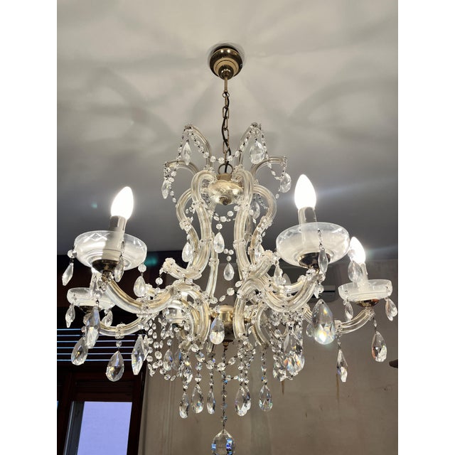 Bohemian Murano Glass Chandelier, 1900s For Sale - Image 8 of 8