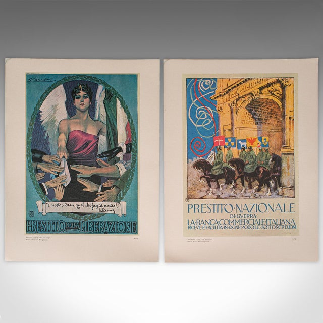 Vintage Folio of 12 Posters, Italian, Prints, Wwi Propaganda, Art Exhibition Set For Sale - Image 6 of 12