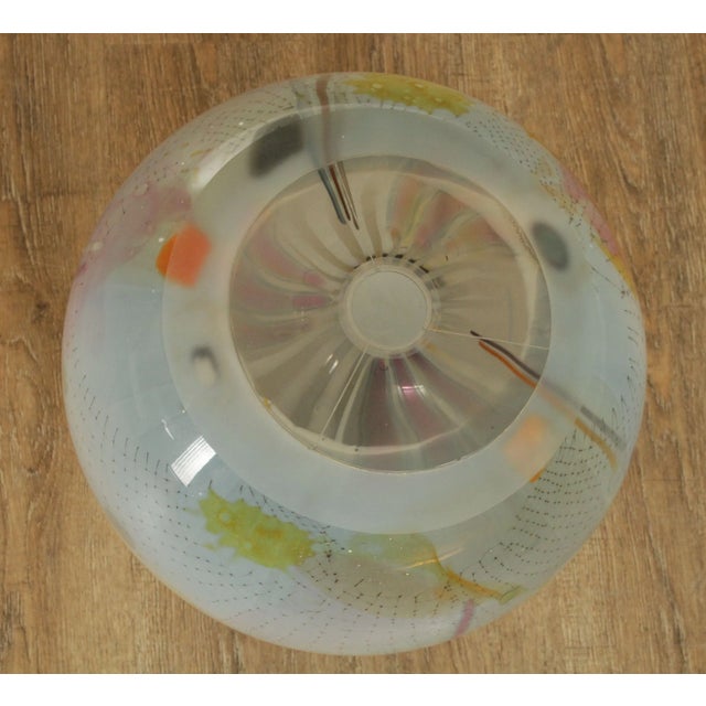 1984 Studio Art Glass Orb Sculpture or Vase by Robert Palusky For Sale - Image 11 of 12