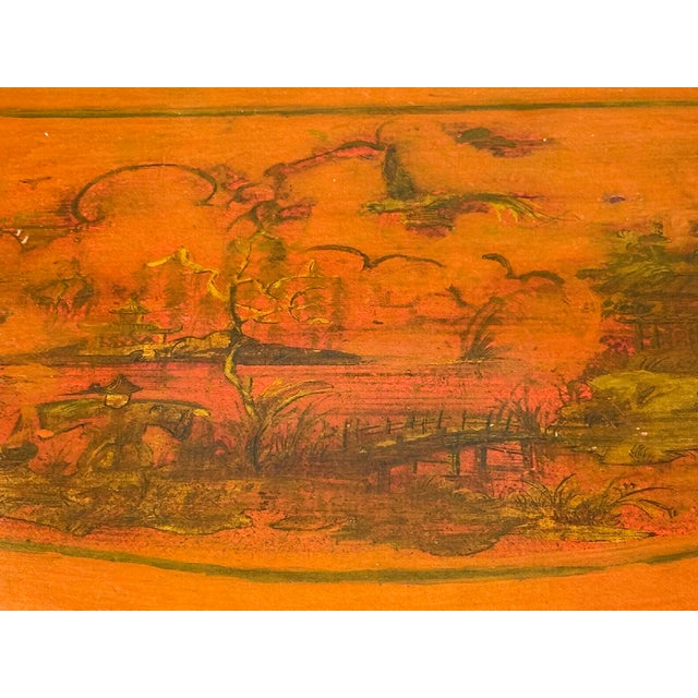 Early 19th Century Italian Rococo Style Scarlet Chinoiserie Decorated Commode For Sale - Image 5 of 11