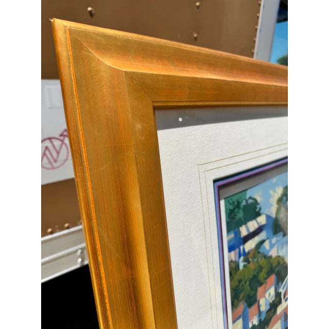 Blue Howard Behrens Sausalito Limited Edition Signed and Numbers Serigraph Print Cxxxix-Clxxv(138/175) For Sale - Image 8 of 9