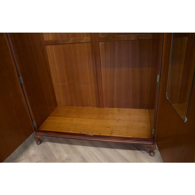 Vintage Queen Ann Style Wardrobe, 1950s For Sale - Image 10 of 12