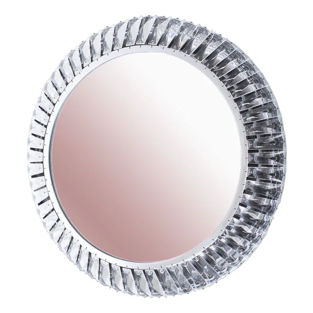 Round Mirror with Light from Palwa For Sale