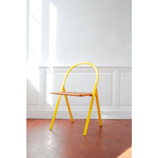 Graphic, radiant, iconic, this pair of folding chairs was designed by giorgio cattelan for the italian manufacturer cidue...