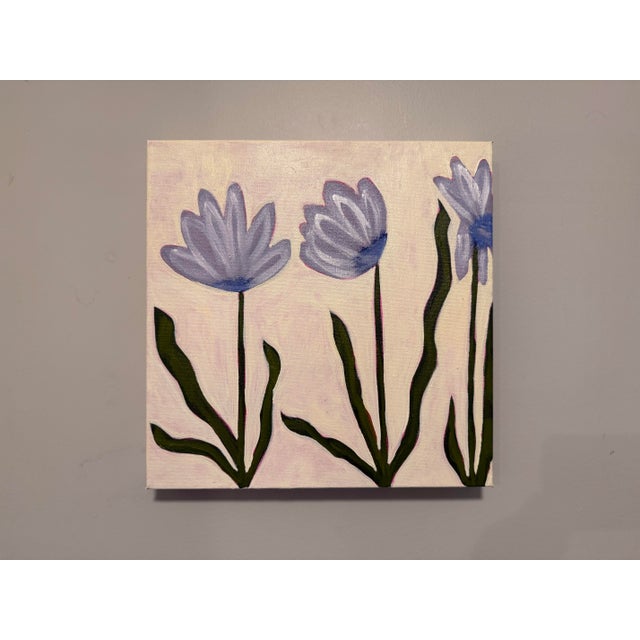 Modern Abstract Floral Acrylic Painting On Stretched Canvas 1.5” Deep Canvas, “Summer Time,” Beautiful Soft Colors,...