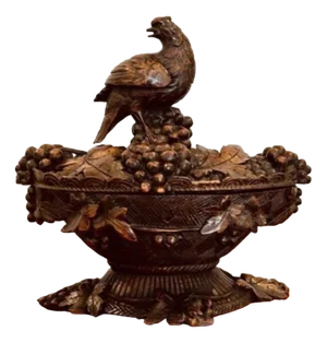 Outstanding Quality Carved Black Forest Jewellery Box, 1860