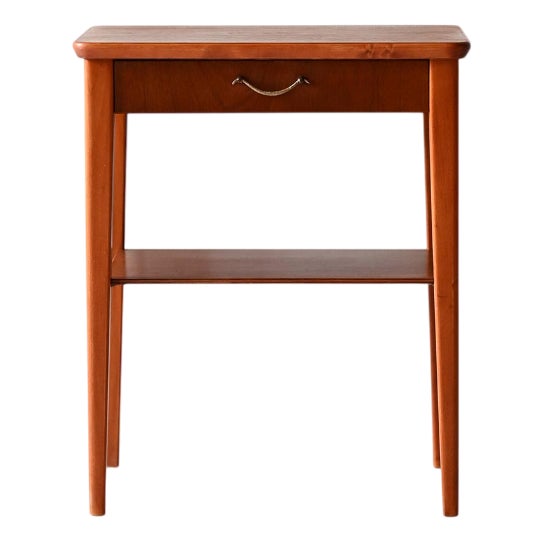 Scandinavian Teak and Mahogany Bedside Table, 1950s For Sale