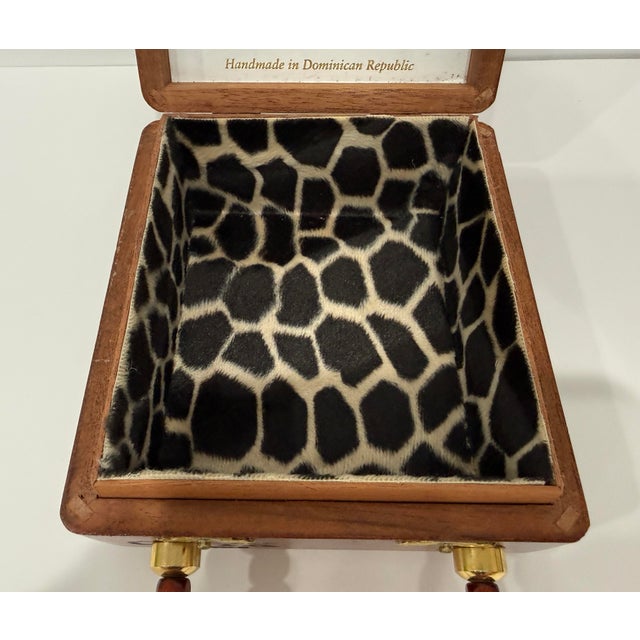 Wood Tiki MCM Wood Cigar Box Onyx Reserve Groovy Martini II Art Purse Handbag Celeste Peters For Sale - Image 7 of 9