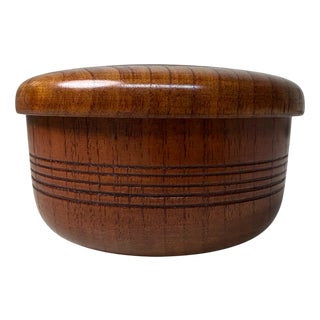 Japanese Wooden Tea Canister, 1970s For Sale