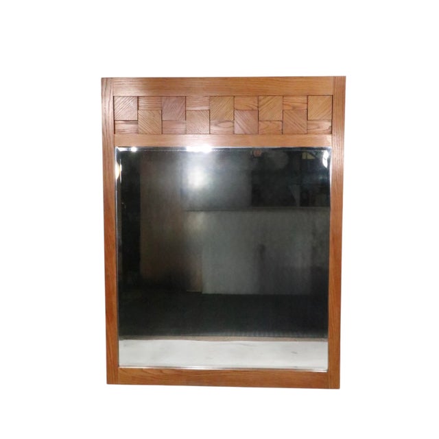 Lane Furniture Mid Century Brutalist Lane Stacatto Wall Mirror C. 1970's For Sale - Image 4 of 9