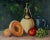 Rustic European Vintage Mid-Century Wine & Fruit Still Life Painting For Sale - Image 3 of 3